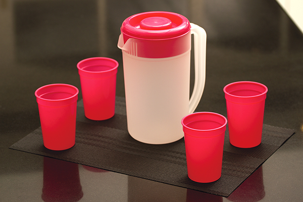 Set de Jarra con 4 vasos 